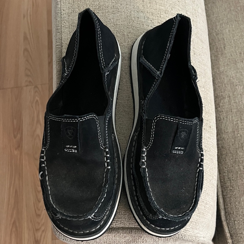 Ariat Women’s Black Suede Slip-On Loafers